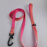Patterned Leash – Neon Pink - Taiga