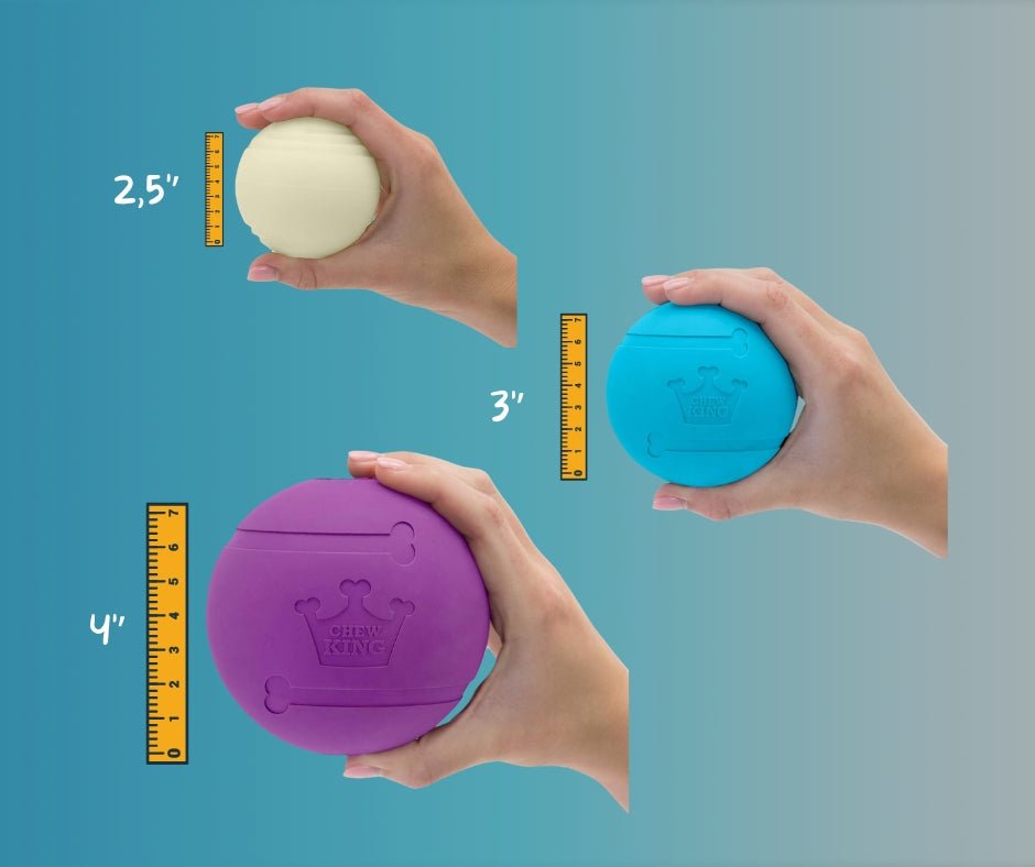 Chew King Fetch Ball Size Reference - Taiga